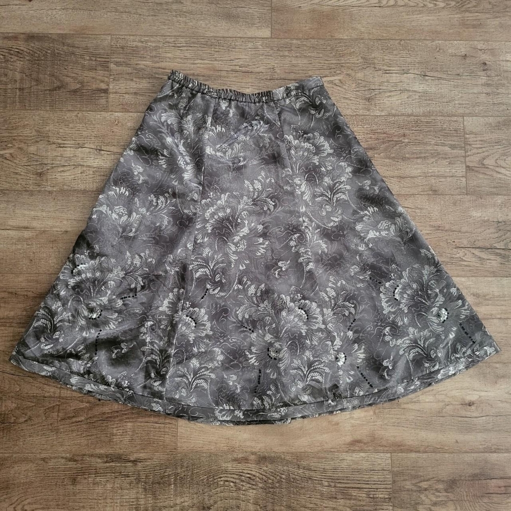 unique patterned skirt with sequence detail